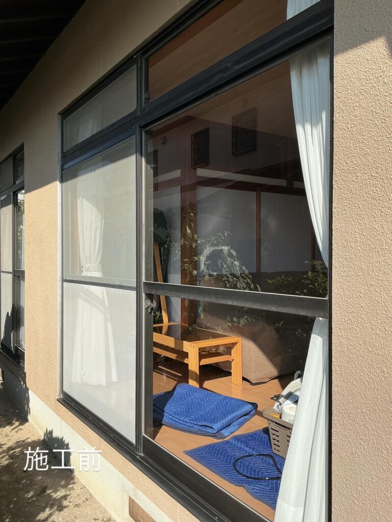 安芸郡府中町。窓フィルム施工前の様子